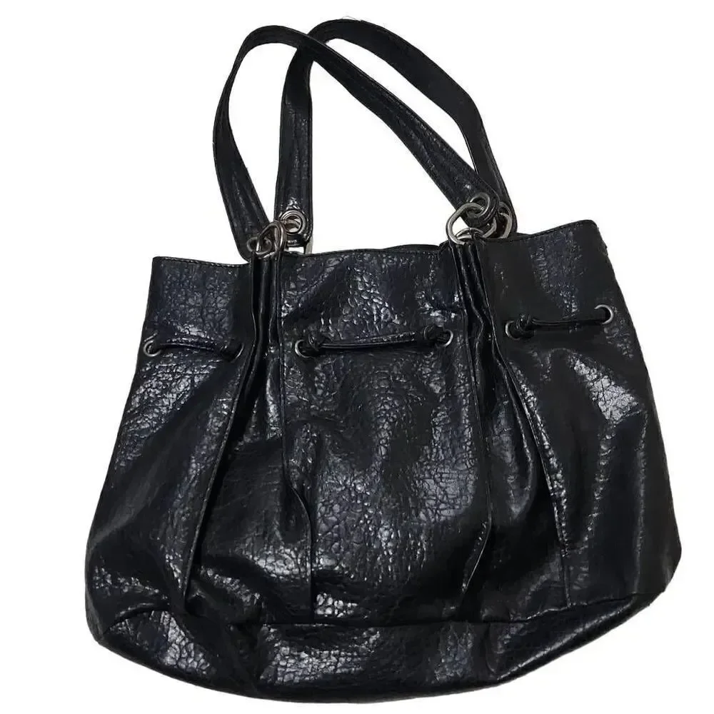 Jessica Simpson Ladies Black Grommet Handbag